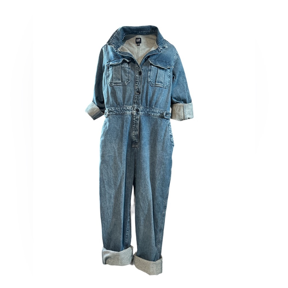 Gap Long Sleeve Denim Jumpsuit, Size 6P